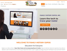 Tablet Screenshot of familyhistoryexpos.com